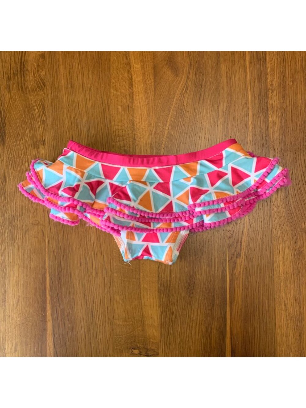 MASALA BABY Ruffle Skirted Swimsuit Girls 4T Mosaic Bikini Set 2 Piece Geometric - Picture 5 of 8